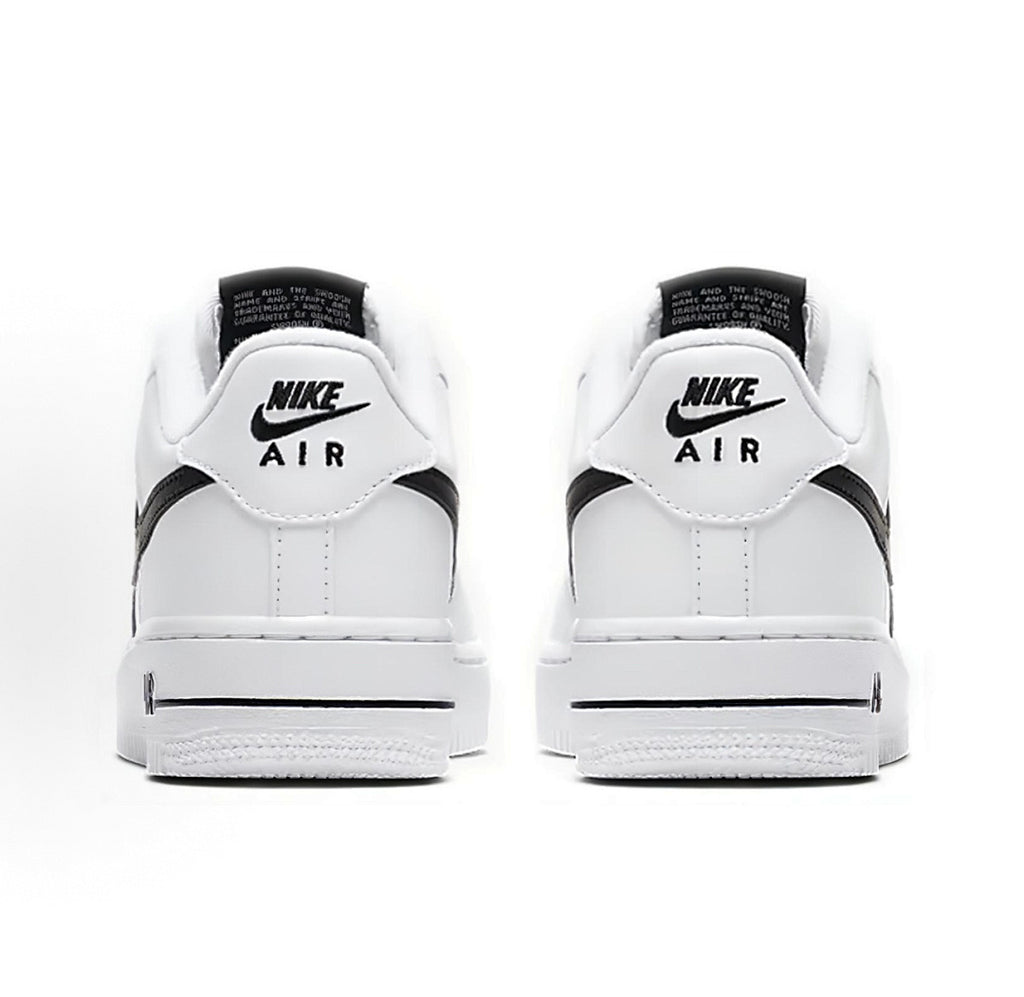 Nike Air Force 1 White Black Swoosh Sneakers