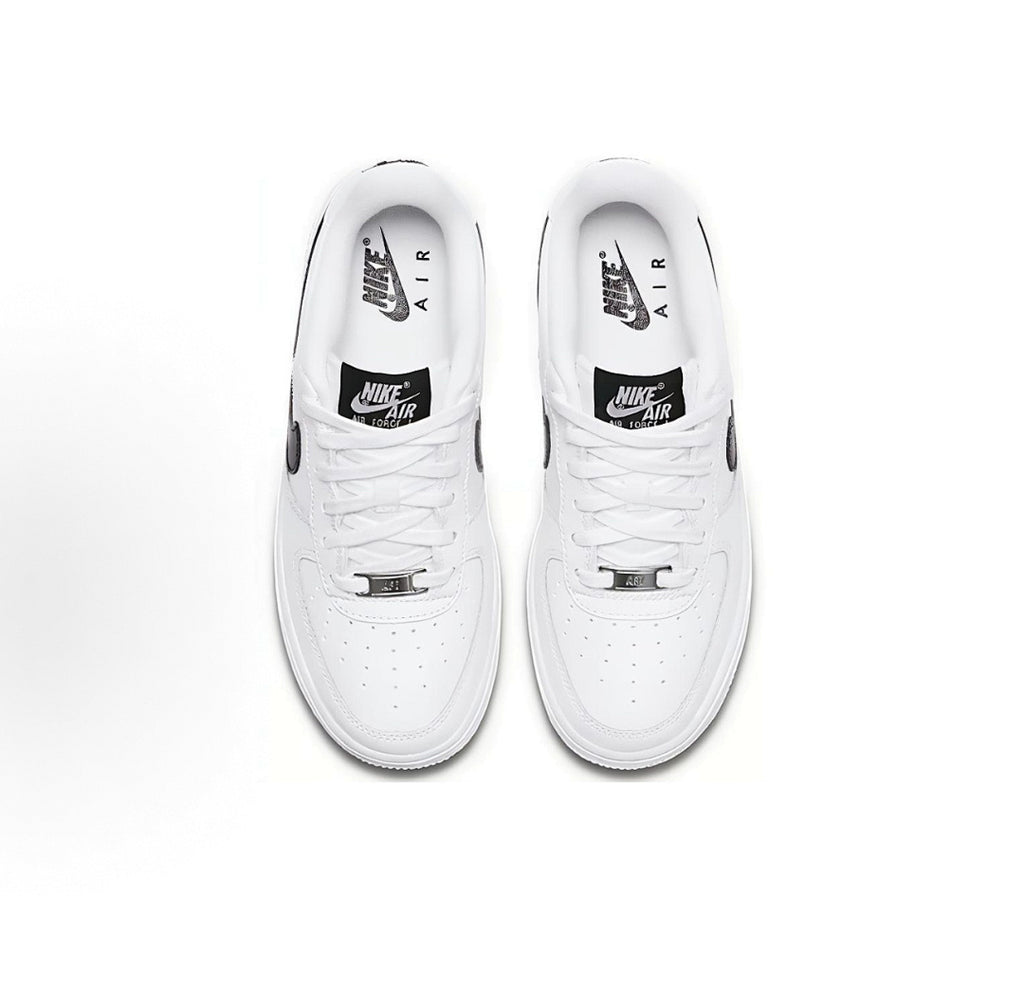 Nike Air Force 1 White Black Swoosh Sneakers