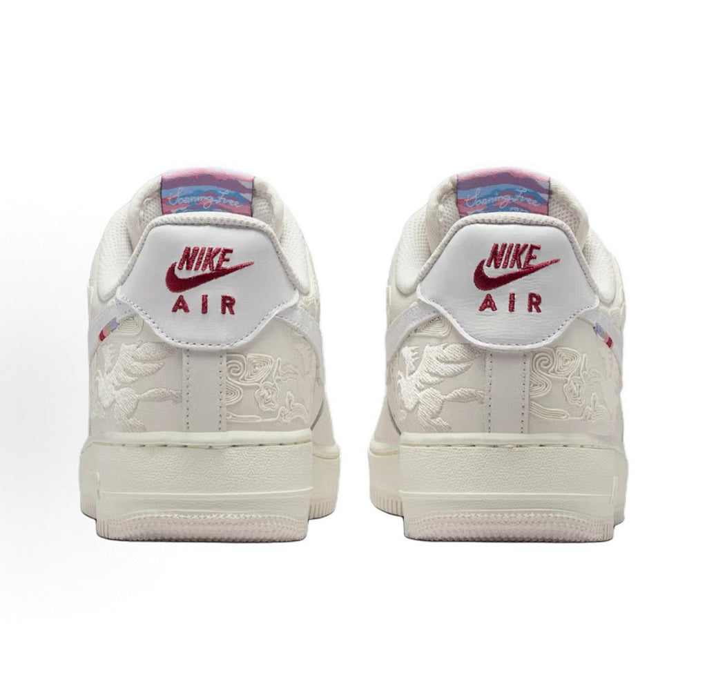 Nike Air Force 1 Dragon Edition Cream Red Sneakers