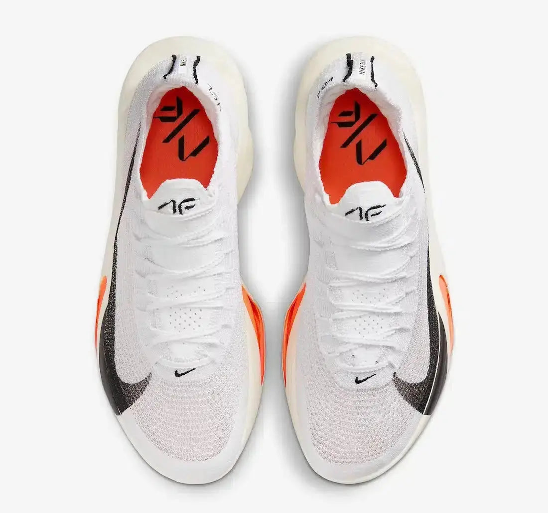 Nike Air Zoom Alphafly Next 3 White Black Phantom Total Orange Running Sneakers