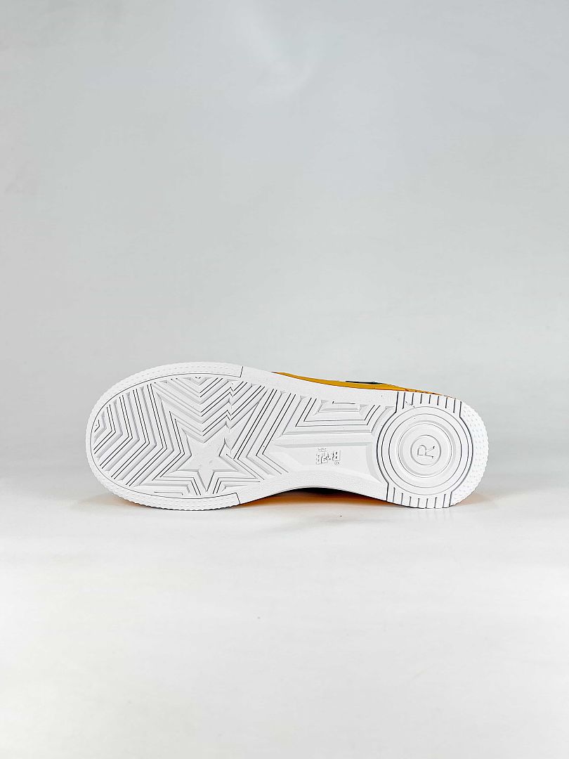 BAPE STA Low Green Yellow White Sneakers