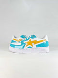 BAPE STA Low White Blue Yellow Sneakers