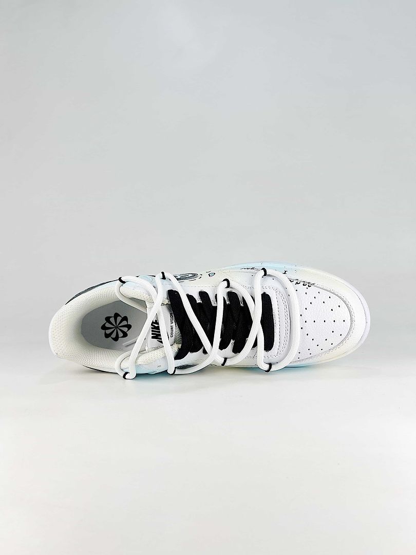 Custom Nike Court Vision Low DIY Triple Black Sneakers