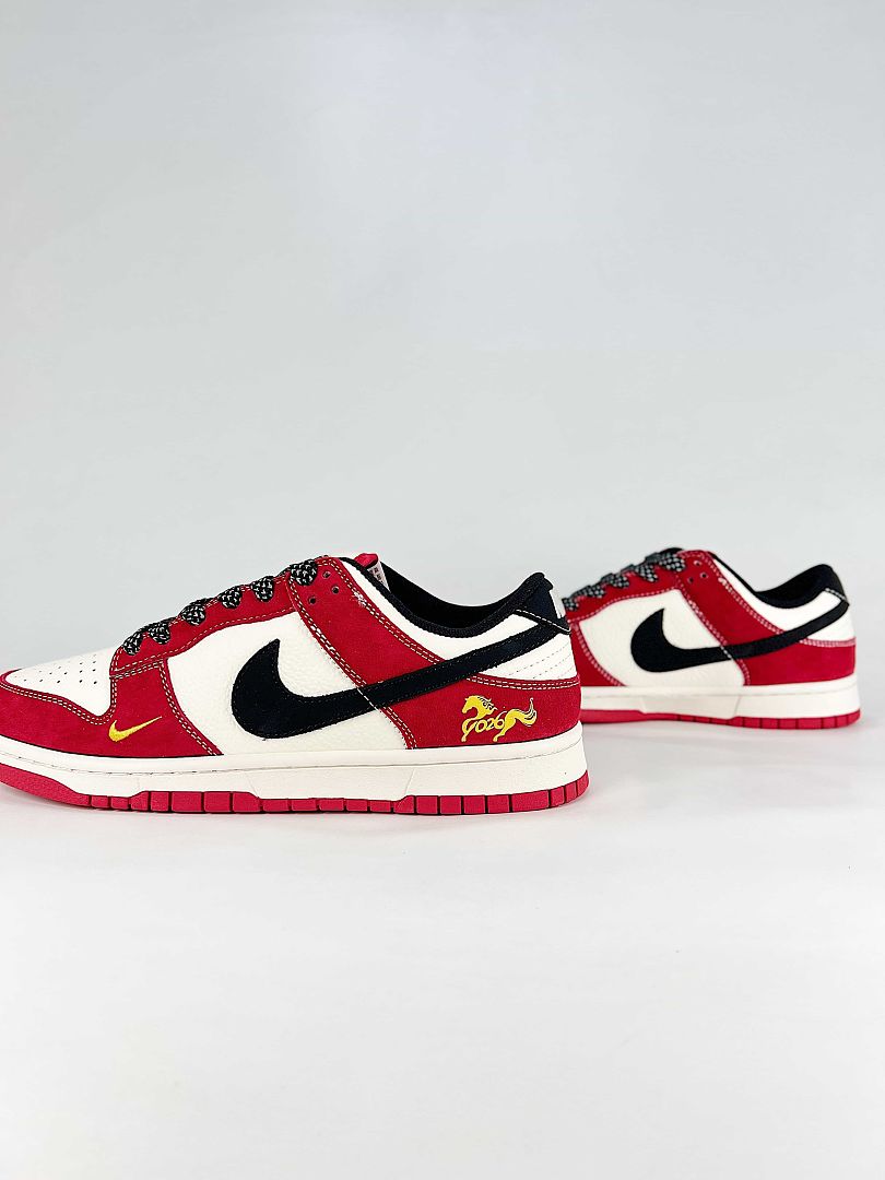 Nike Dunk Low CS1688-138 Red White Black Kobe Graphic Sneakers