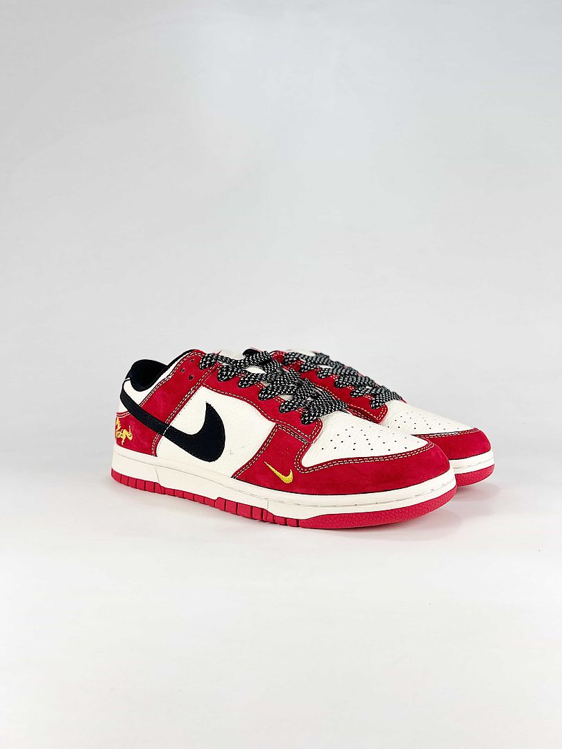 Nike Dunk Low CS1688-138 Red White Black Kobe Graphic Sneakers