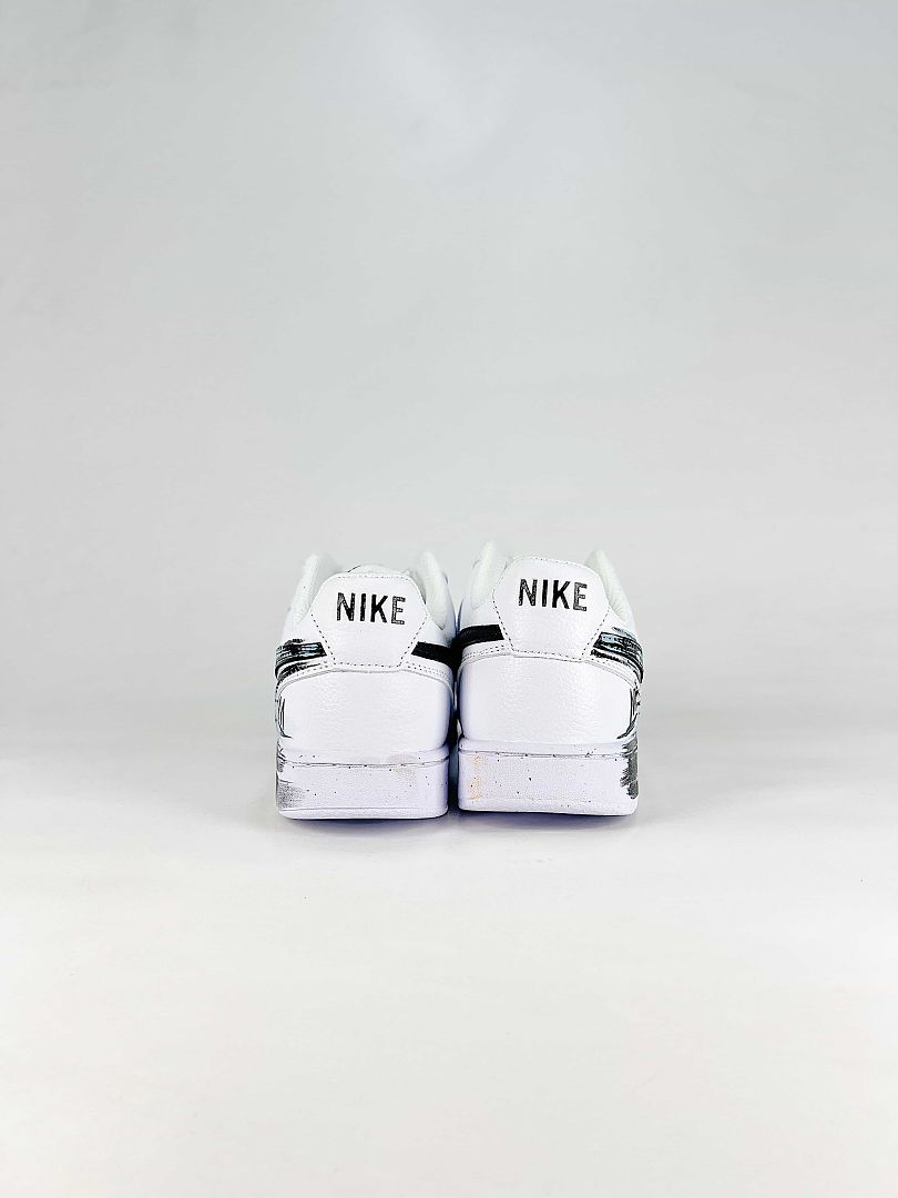 Nike Court Vision Low White Black Graffiti Sneakers