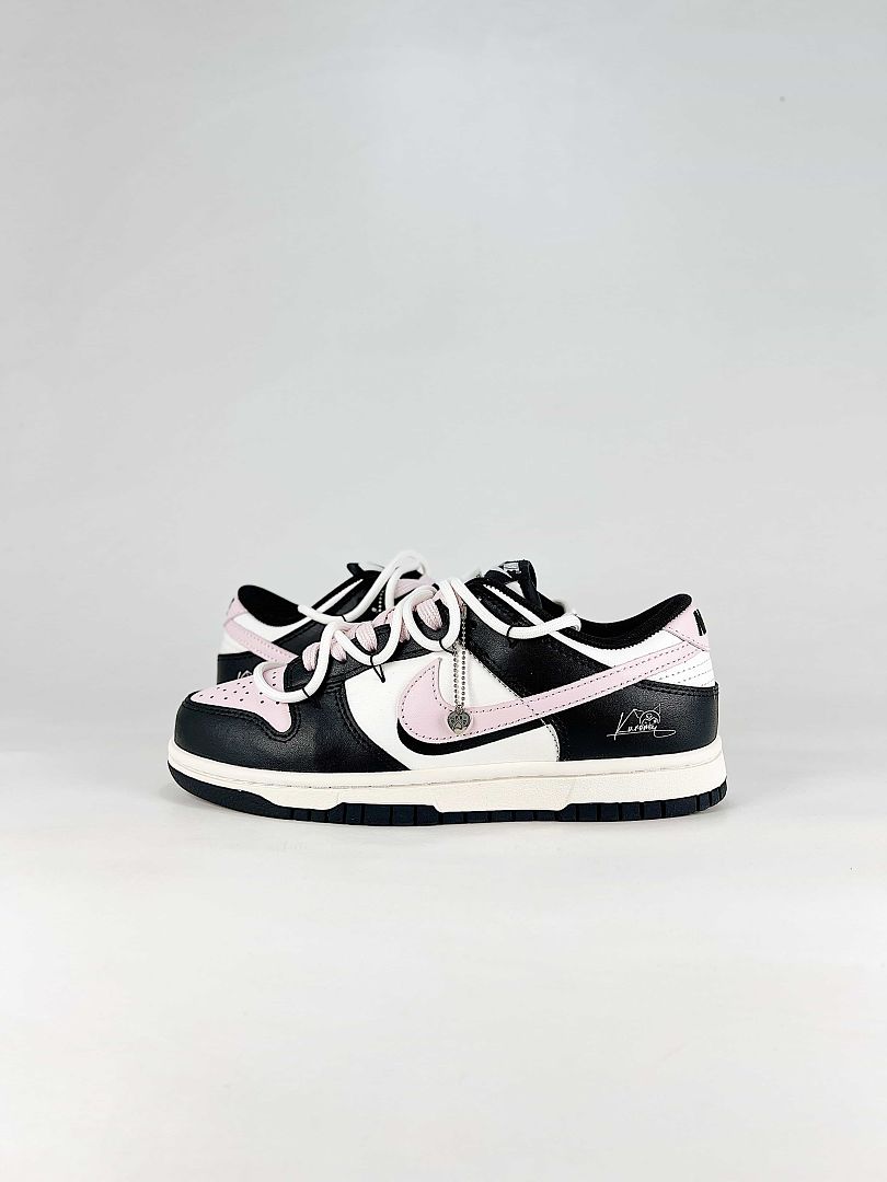 Nike Dunk SB Low CW1590-100 Graphic Detail Sneakers Black White Pink