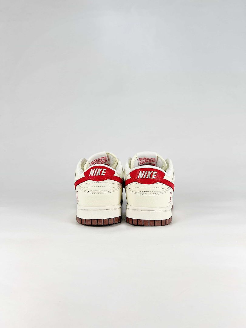 Nike x Louis Vuitton Dunk SB Low HF0391-001 Graphic Detail Sneakers White Red Gray
