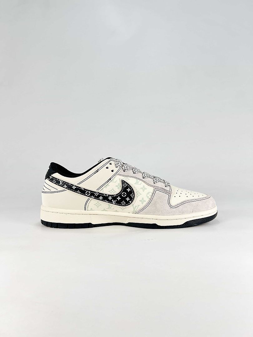 Nike x Louis Vuitton SB Dunk Low White Monogram Sneakers