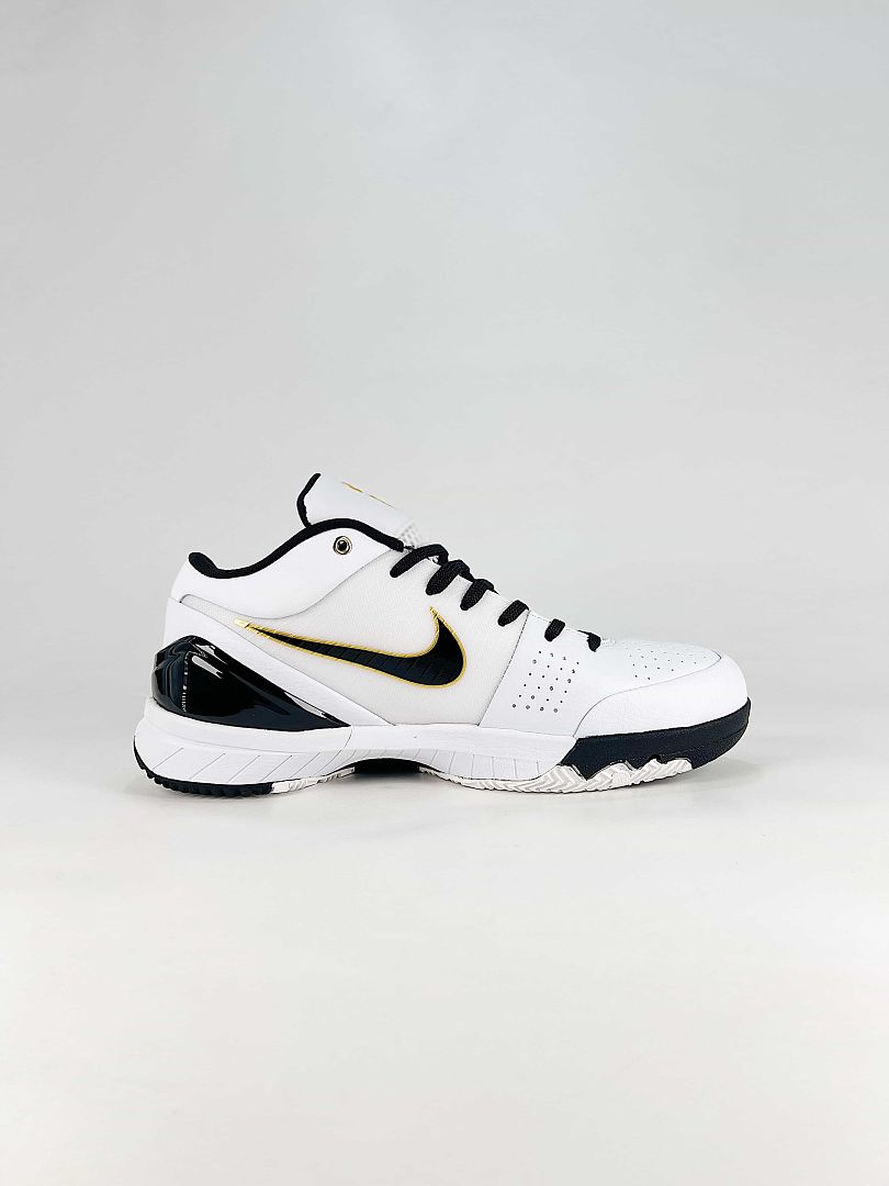Nike Kobe 4 Protro FJ9363-102 White Black Gold Basketball Sneakers