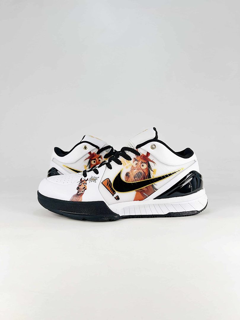 Nike Kobe 4 Protro FJ9363-102 White Black Gold Basketball Sneakers
