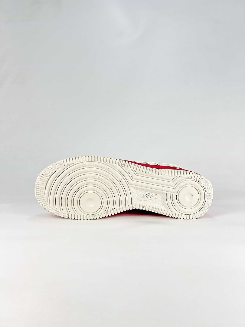 Nike x Louis Vuitton Air Force 1 07 Low BQ4212-100 Monogram Sneakers White Red