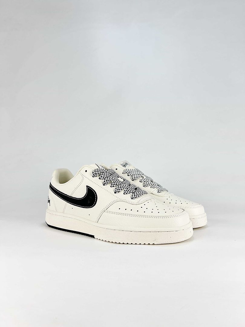 Nike x Stussy Air Force 1 07 Low CS5288-017 Stussy Detail Sneakers Cream White Black