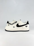 Nike Air Force 1 07 Low DN9688-103 Graphic Logo Detail Sneakers White Black