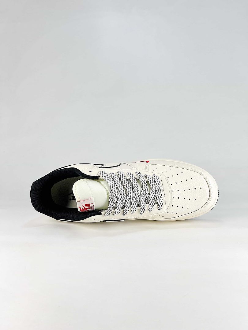 Nike x Supreme Air Force 1 07 Low DN9688-132 Co Branded Sneakers Sail Black Red