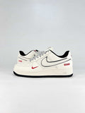 Nike x Supreme Air Force 1 07 Low DN9688-132 Co Branded Sneakers Sail Black Red