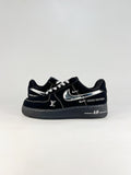 Louis Vuitton x Nike Air Force 1 Low Black Silver Air Sneakers