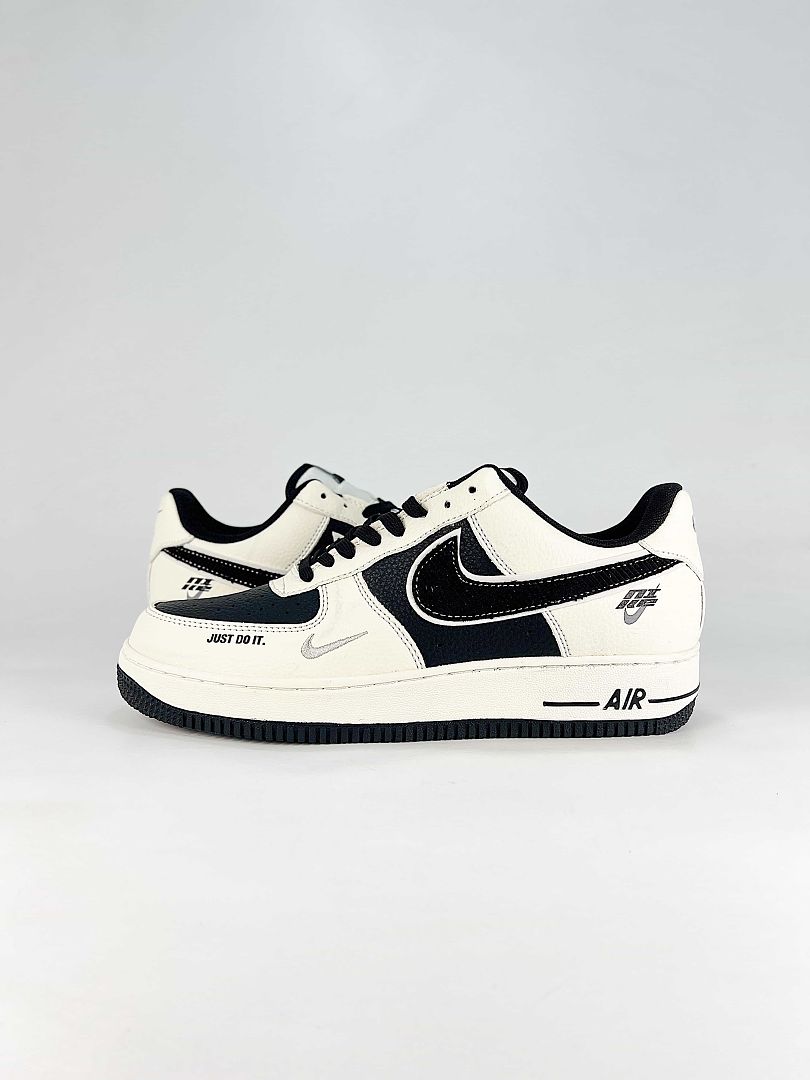 Nike Air Force 1 Low White Black Just Do It Air Sneakers