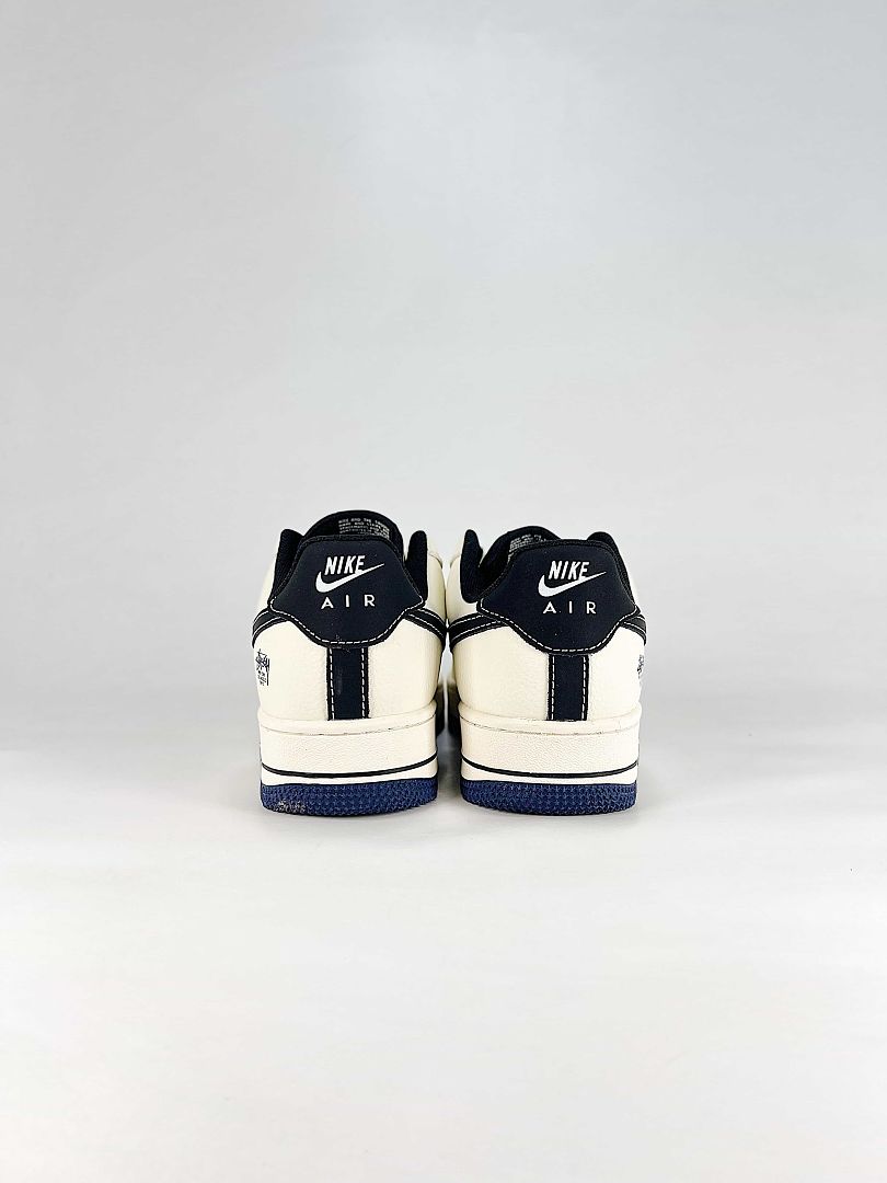 Nike Air Force 1 07 Low HO7788-105 Stussy Graphic Detail Sneakers White Navy Black