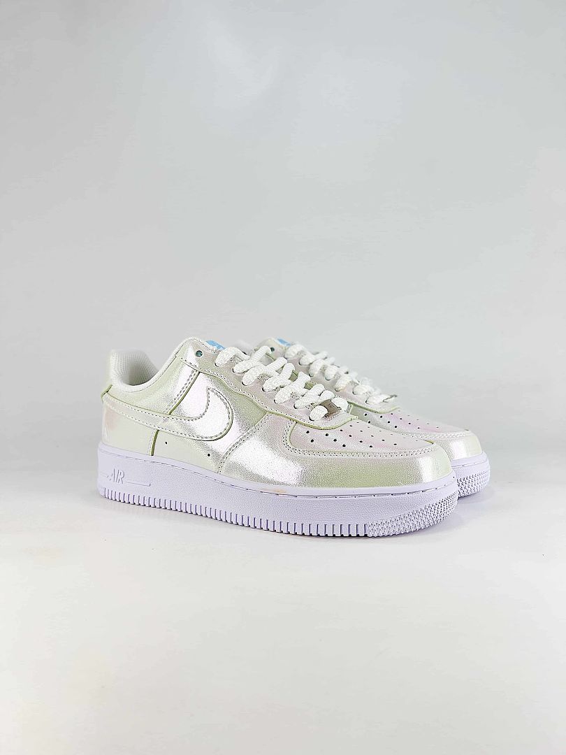 Nike Air Force 1 Low White Silver 12 AM Air Sneakers