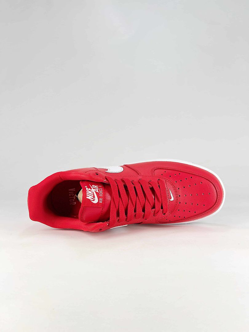 Nike Air Force 1 07 Low IV3238-600 Bear Graphic Sneakers Red White