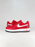 Nike Air Force 1 07 Low IV3238-600 Bear Graphic Sneakers Red White