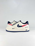 Gucci x Nike Air Force 1 Low White Navy Red GG Air Sneakers