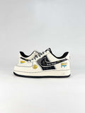 Nike x Drew House Air Force 1 07 Low KD1688-008 Drew Graphic Sneakers Cream Black Yellow