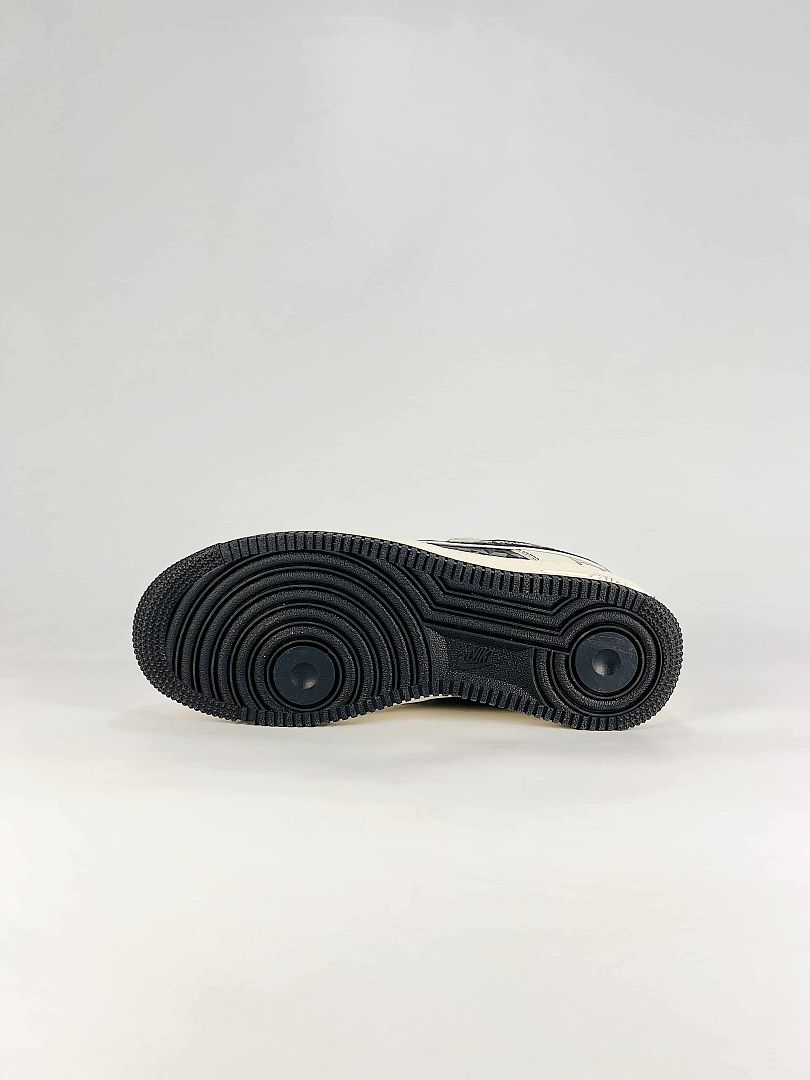 Nike x Drew House Air Force 1 07 Low KD1688-008 Drew Graphic Sneakers Cream Black Yellow
