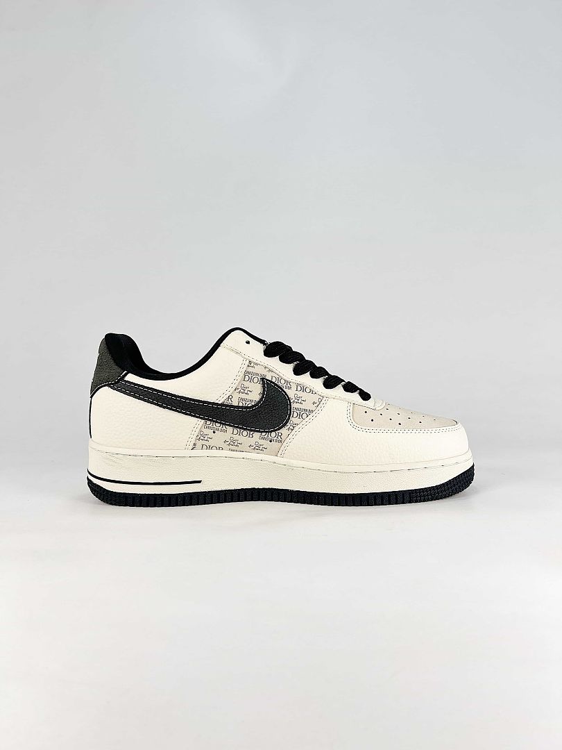 Dior x Nike Air Force 1 Low White Black Christian Dior Air Sneakers
