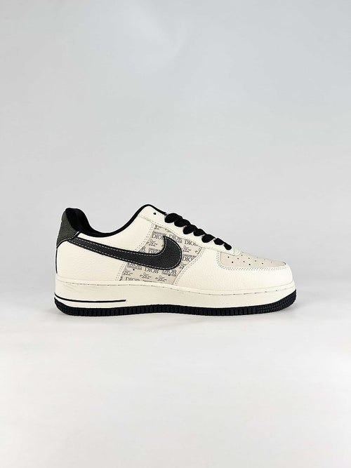 Dior x Nike Air Force 1 Low White Black Christian Dior Air Sneakers