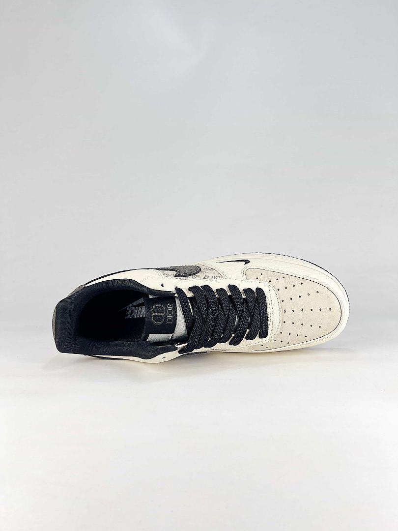 Dior x Nike Air Force 1 Low White Black Christian Dior Air Sneakers