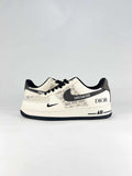 Dior x Nike Air Force 1 Low White Black Christian Dior Air Sneakers