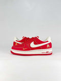 Nike Air Force 1 Low Red White Gold Graphic Air Sneakers