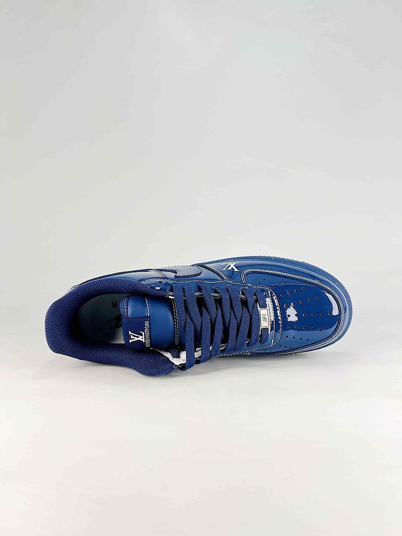 Nike x Louis Vuitton Air Force 1 07 Low NH0601-524 LV Graphic Sneakers Blue White