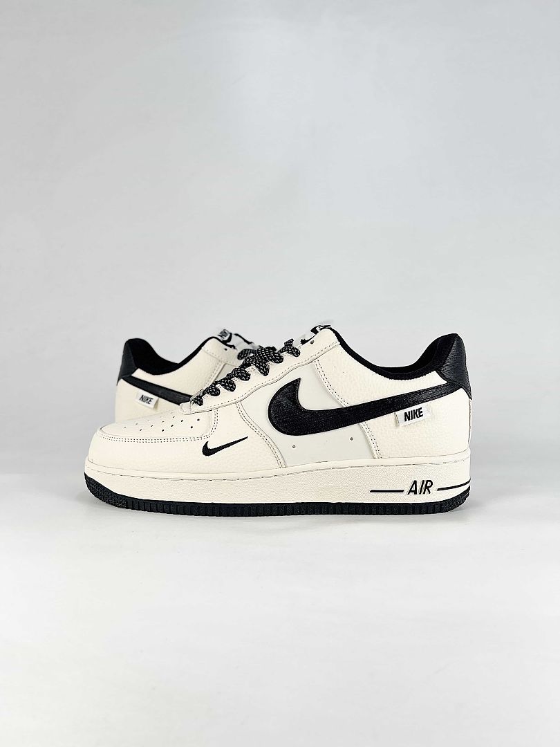 Nike Air Force 1 07 Low SM6668-105 Graphic Detail Sneakers White Black