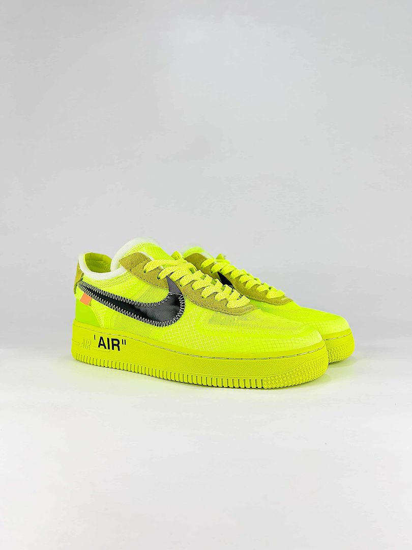 Nike Air Force 1 '07 Low AO4606-700 Volt Graphic Sneakers