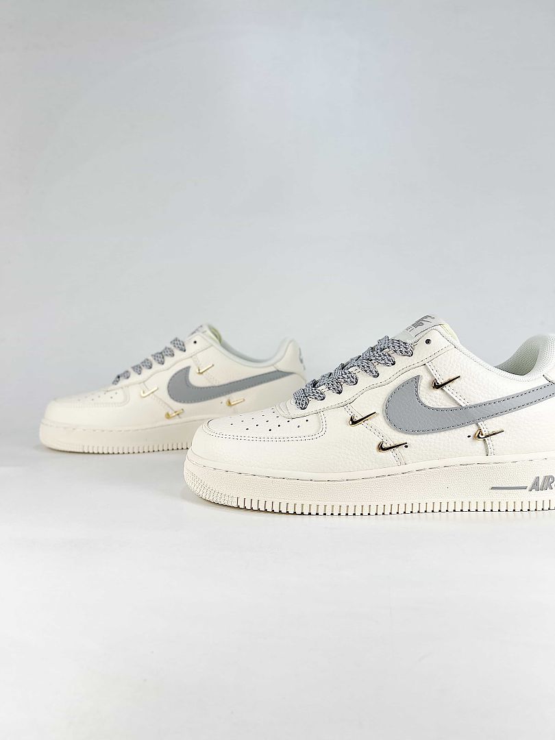 Nike Air Force 1 '07 Low DN9688-128 White Grey Metallic Sneakers