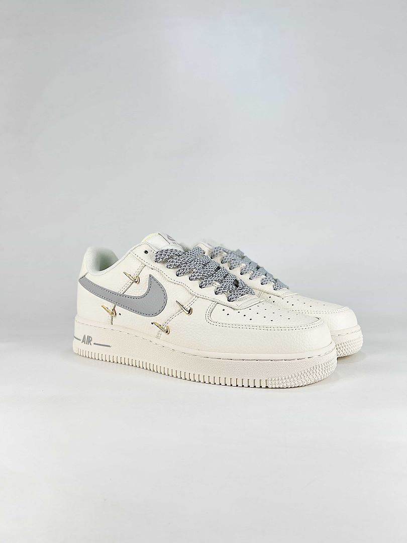 Nike Air Force 1 '07 Low DN9688-128 White Grey Metallic Sneakers