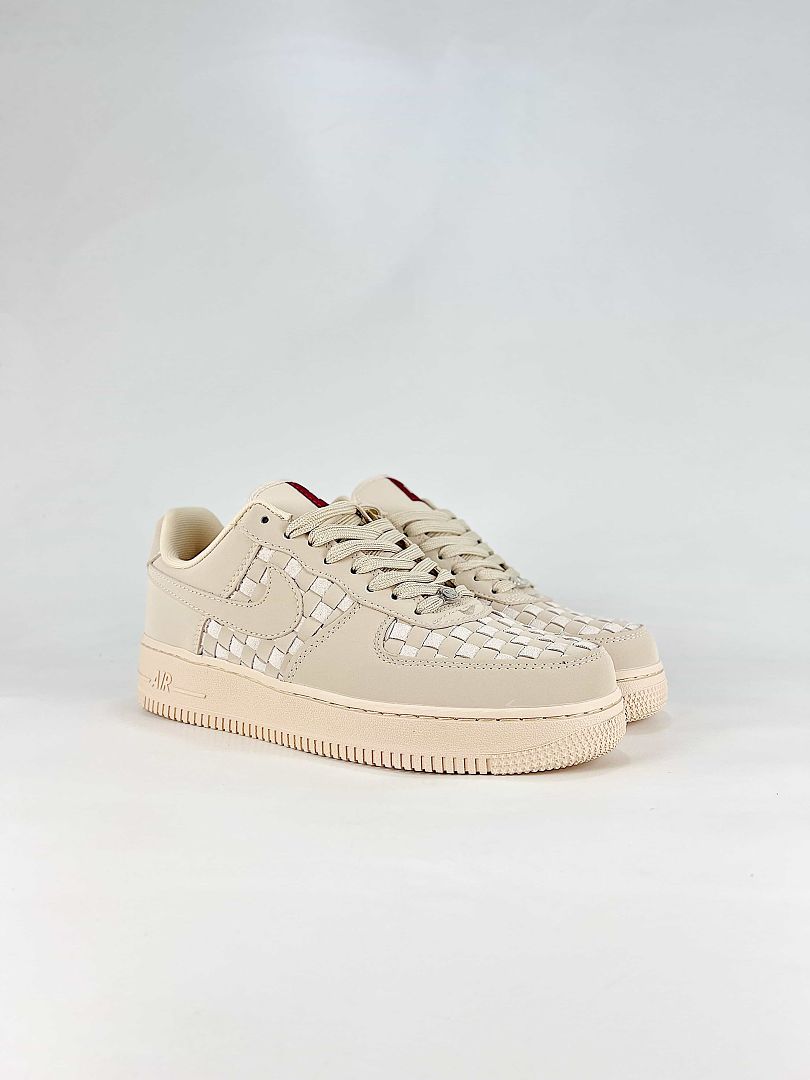Nike Air Force 1 07 Low IM5755-100 Woven Detail Sneakers Cream White