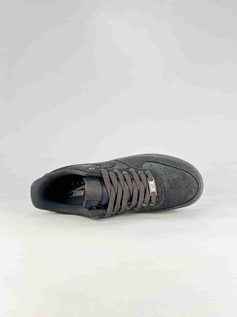 Nike Air Force 1 07 Low IR0951-003 Denim Sneakers Dark Gray Black