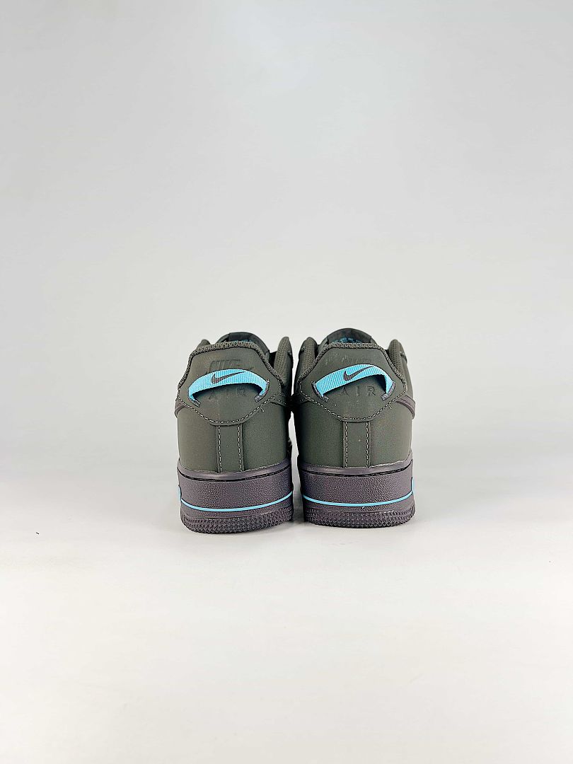 Nike Air Force 1 Low Grey Black Turquoise Air Sneakers