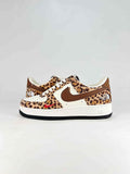 The North Face x Nike Air Force 1 Low Leopard Brown White Air Sneakers