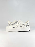 Stussy x Nike Air Force 1 Low White Black Red Air Sneakers