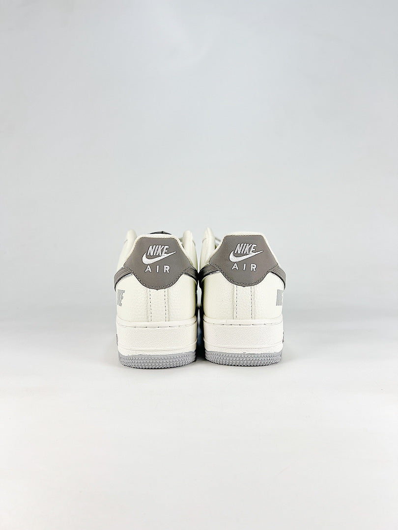 Nike Air Force 1 07 Low WY0655-124 Gray Swoosh Sneakers White Gray