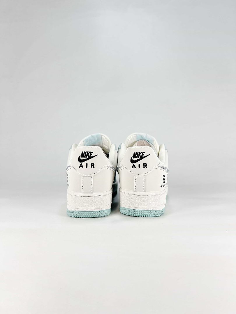 Nike x Givenchy Air Force 1 07 Low XL1979-211 Givenchy Pattern Swoosh Sneakers White Light Blue Black