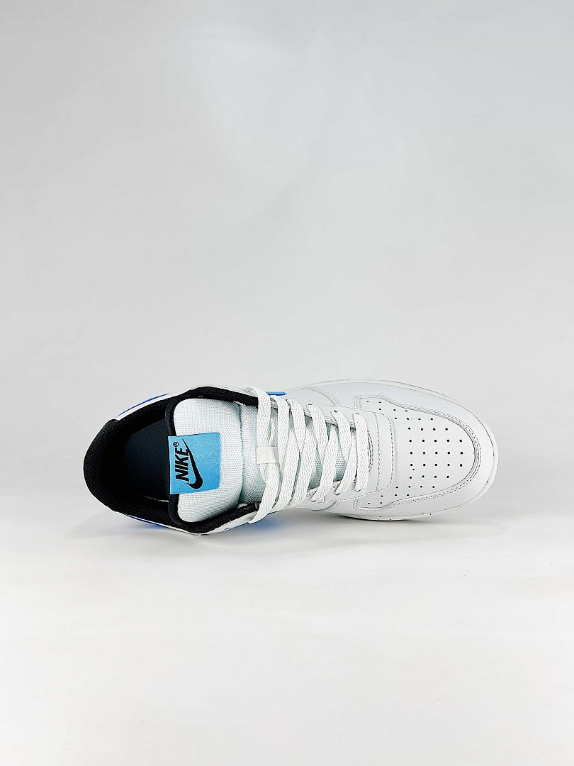 Nike Big Lux 355152-107 Graphic Detail Sneakers White Blue Black