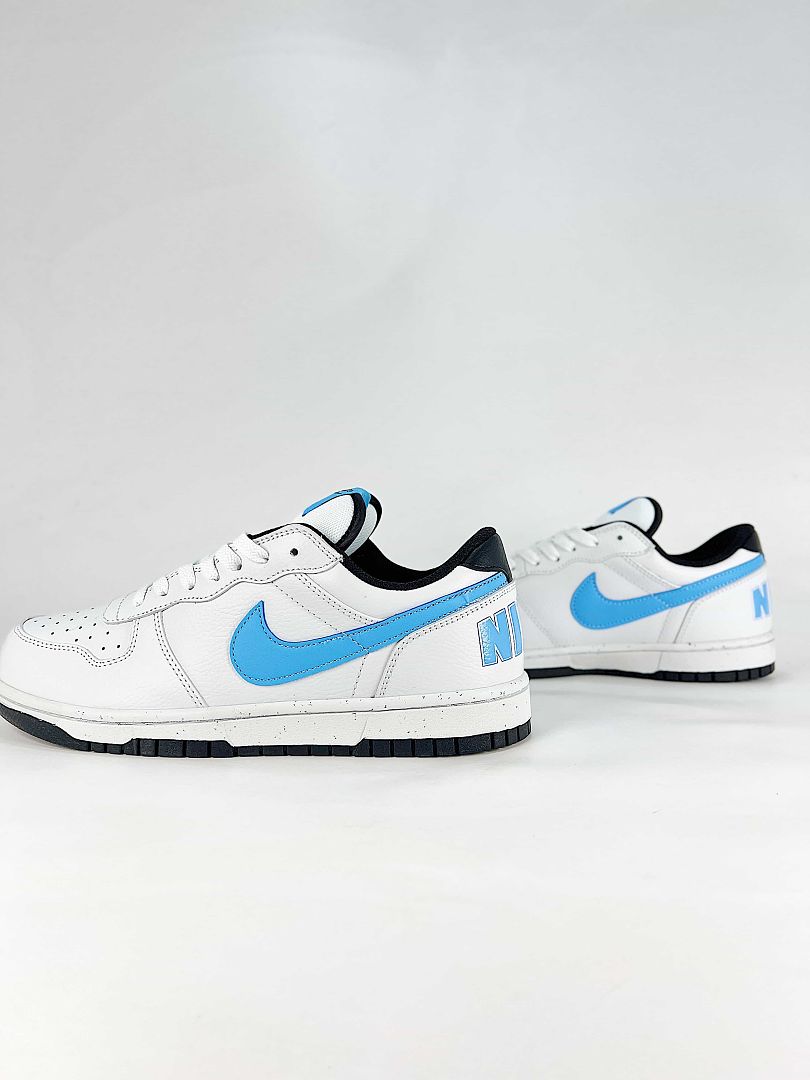Nike Big Lux 355152-107 Graphic Detail Sneakers White Blue Black