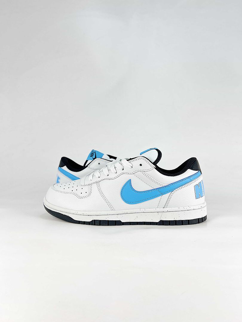 Nike Big Lux 355152-107 Graphic Detail Sneakers White Blue Black