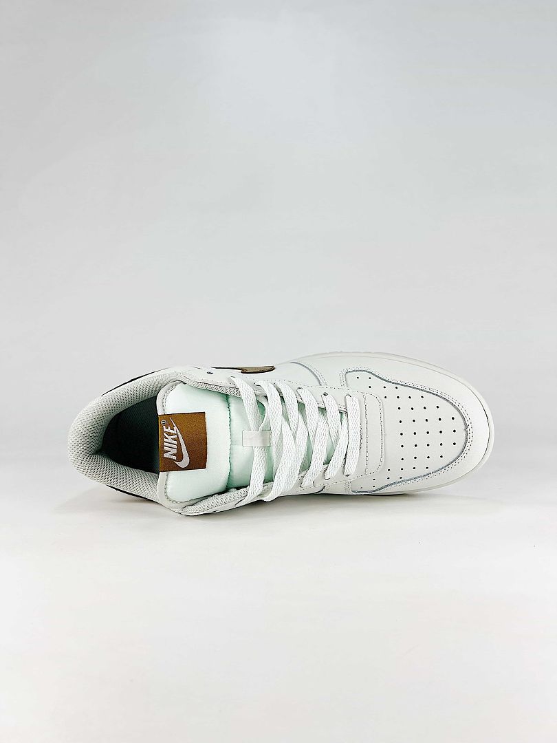 Nike Big Lux 854166-100 Metallic Swoosh Sneakers White Gold